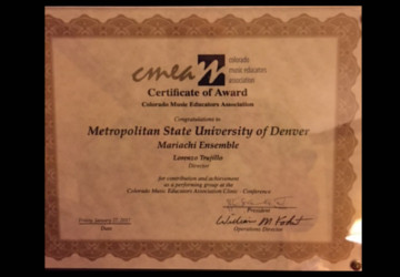 Colorado Music Educator's Award